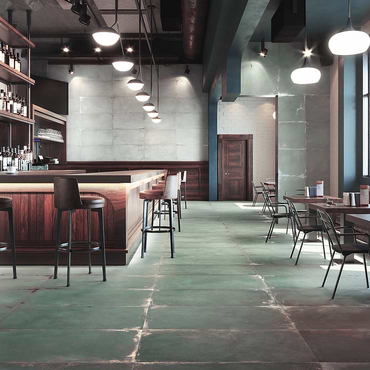 Angela Harris Flatiron Aquamarine 24x48 Matte Porcelain Tile