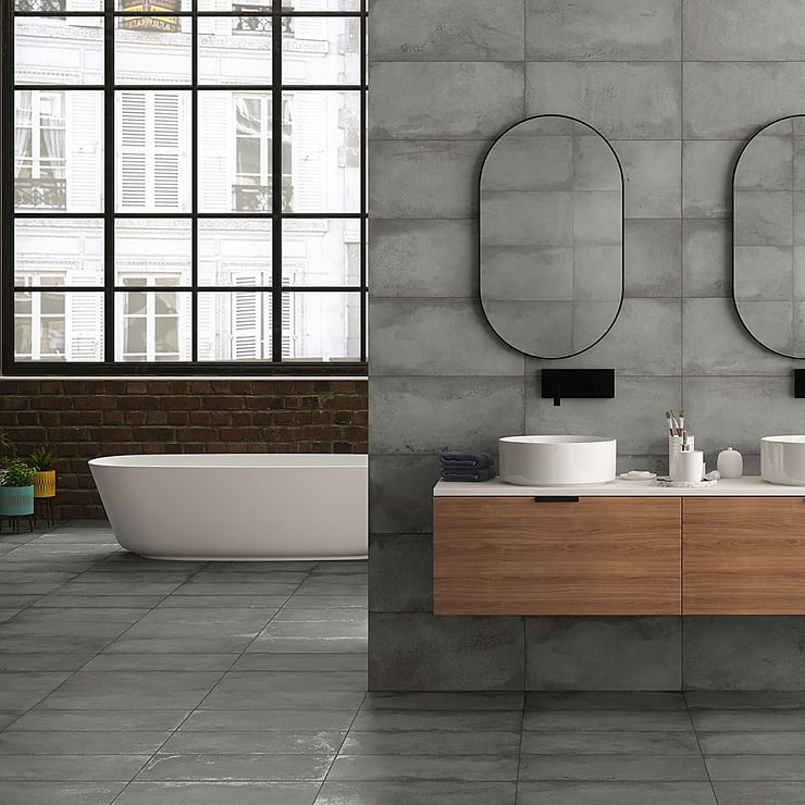 Angela Harris Flatiron Gray 12x24 Matte Porcelain Tile