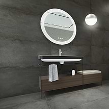 Angela Harris Flatiron Graphite 24x48 Semi-Polished Porcelain Tile