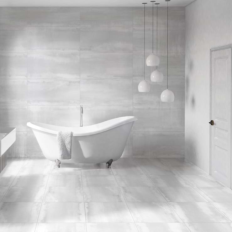 Hewlett Pearl Mist Gray 24x24 Matte Porcelain Tile