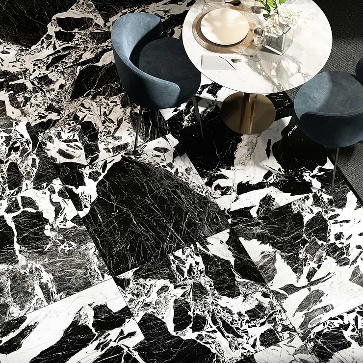 Valiant Black Antique 30x30 Matte Porcelain Tile