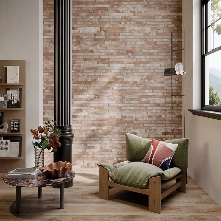 English Brick Sand Terracotta 2x18 Matte Porcelain Tile