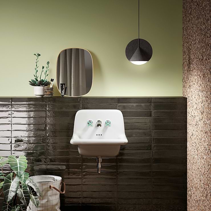 Paint Nero Black 3x16 Glossy Porcelain Subway Tile