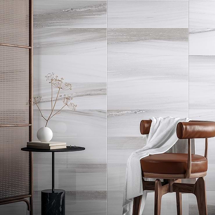Everest Gray 8x24 Polished Ceramic Tile