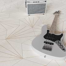 Pergola Beams White 12.5" Hexagon Porcelain Matte Tile