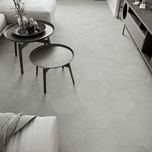 Pergola Gray 12.5" Hexagon Matte Porcelain Tile