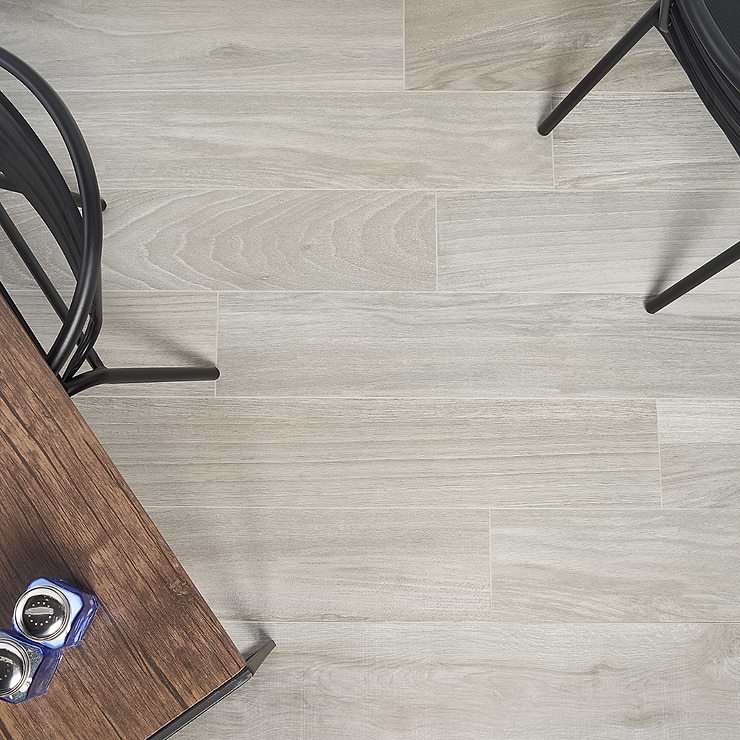 Silkwood Gray 8x48 Matte Porcelain Wood Look Tile