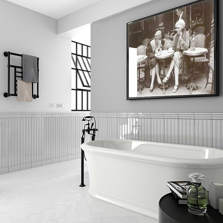 Vivir Panna 8x32 Polished Ceramic Beadboard