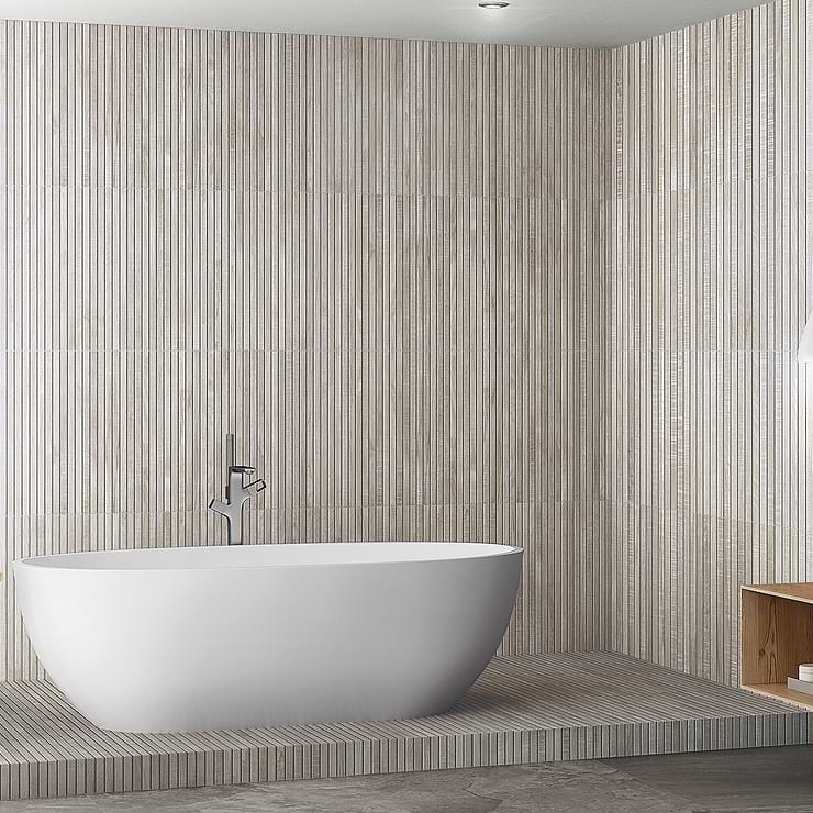 Kenridge Ribbon Gray 24x48 Wood Look Matte Porcelain Tile