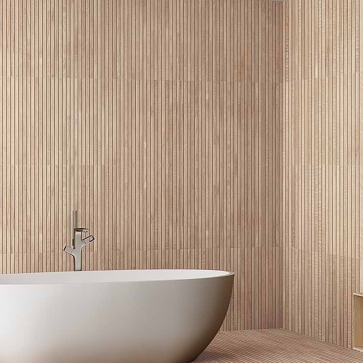 Kenridge Ribbon Maple Brown 24x48 Wood Look Matte Porcelain Tile