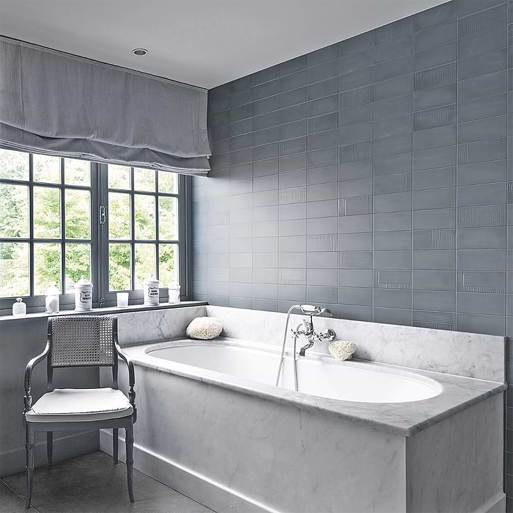 Comb Cobalto 4X8 Matte Ceramic Wall Tile