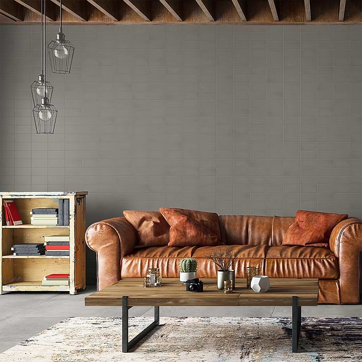 Comb Cemento 4X8 Matte Ceramic Wall Tile