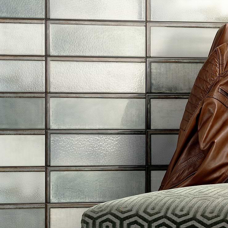 Diesel Industrial Glass Green Ceramic Wall Tile