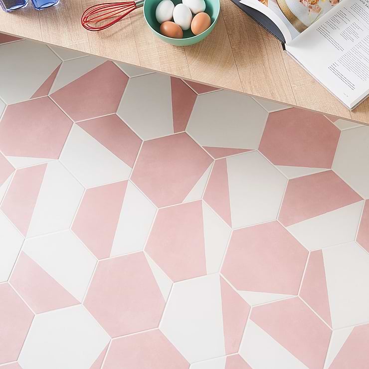 HexArt Pop Rose 8" Hexagon Matte Porcelain Tile