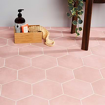 HexArt Rose 8" Hexagon Porcelain Matte Tile