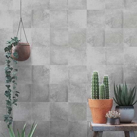 Art Geo by Elizabeth Sutton Cement Gray 8x8 Matte Porcelain Tile