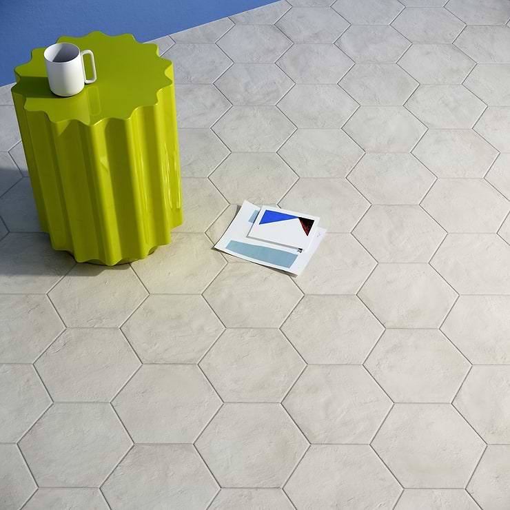 Ava Bianco 8" Hexagon Matte Porcelain Tile