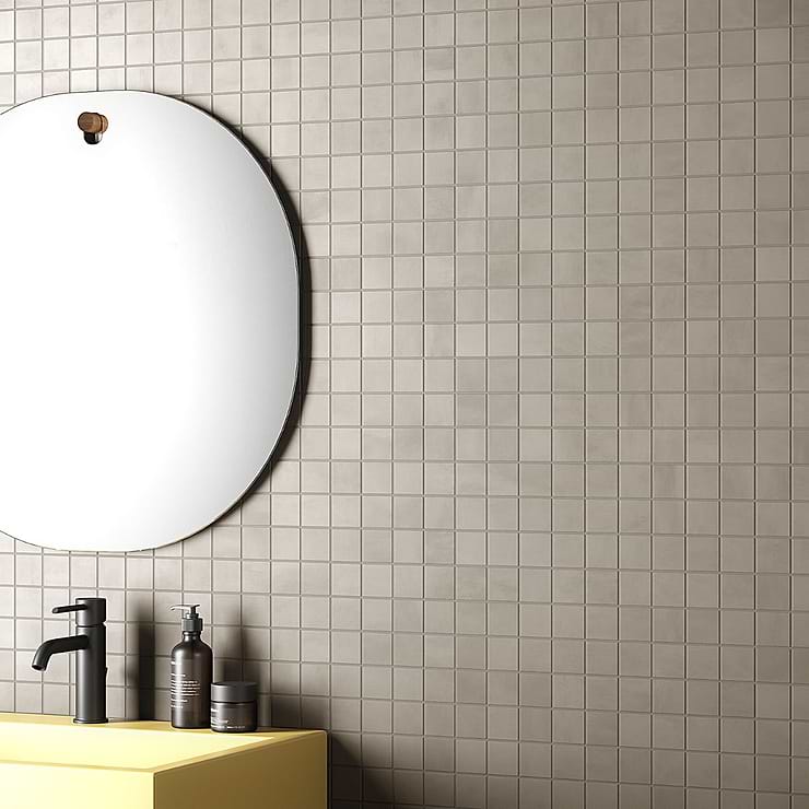 Clay Trust Gray 2x2 Matte Porcelain Mosaic Tile