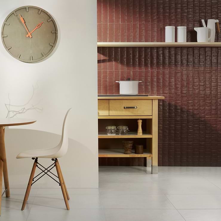 Rework Burgundy Red 3x12 Matte Porcelain Tile