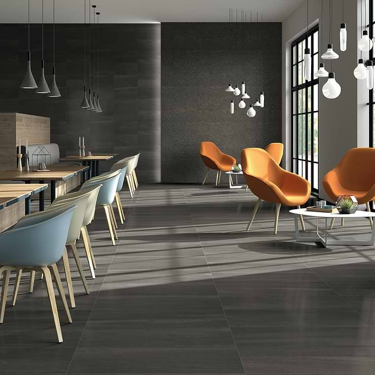 Karo Black 12x24 Matte Porcelain Tile