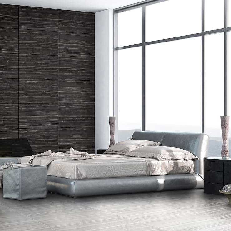 Miles Universe Black 12x24 Matte Porcelain Tile