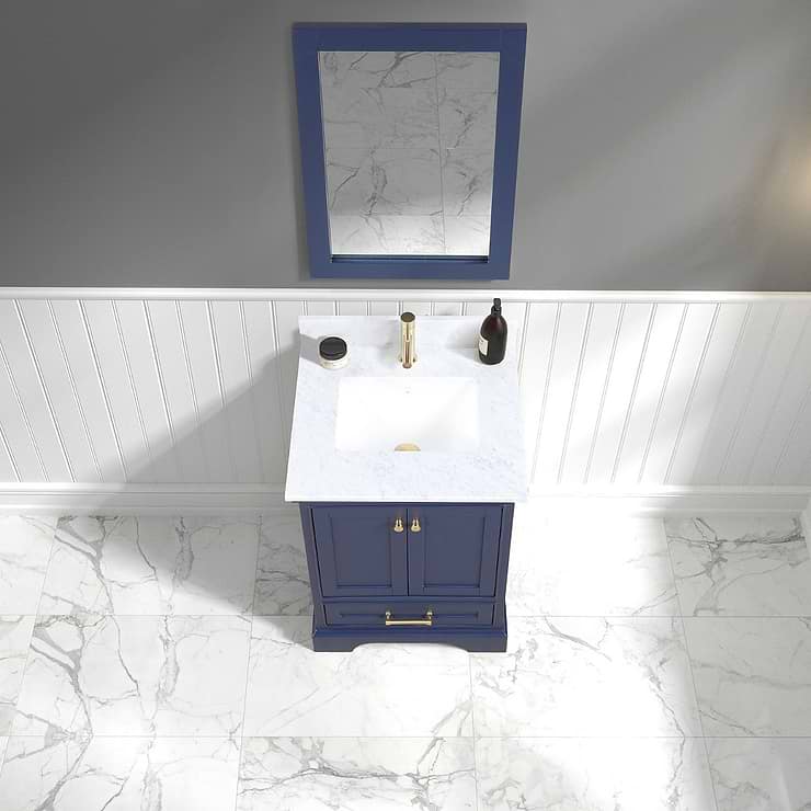 Glendale 24'' Blue Vanity And Marble Counter