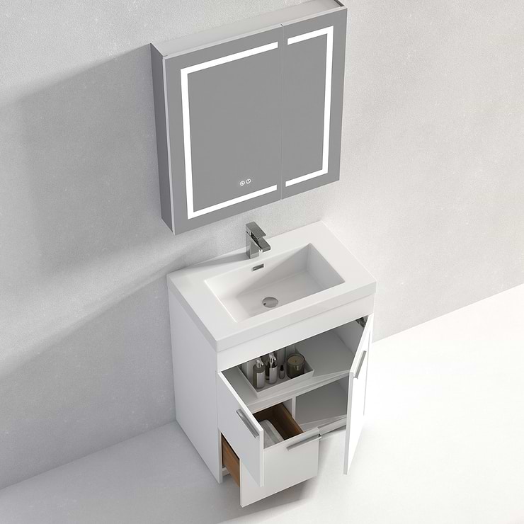 Mona 30" White Vanity And Counter