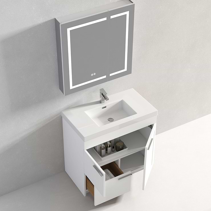 Mona 36" White Vanity And Counter