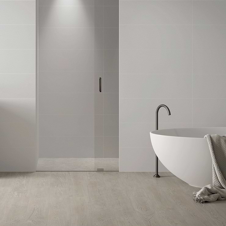 Reverb Basalt Bianco 12x36 Matte Ceramic Tile