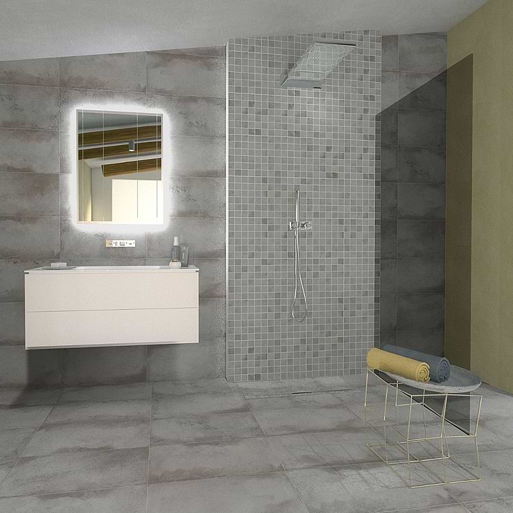 Angela Harris Flatiron Gray 12x24 Semi-Polished Porcelain Tile