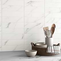 Amalfi Statuario White 3x12 Matte Ceramic Tile