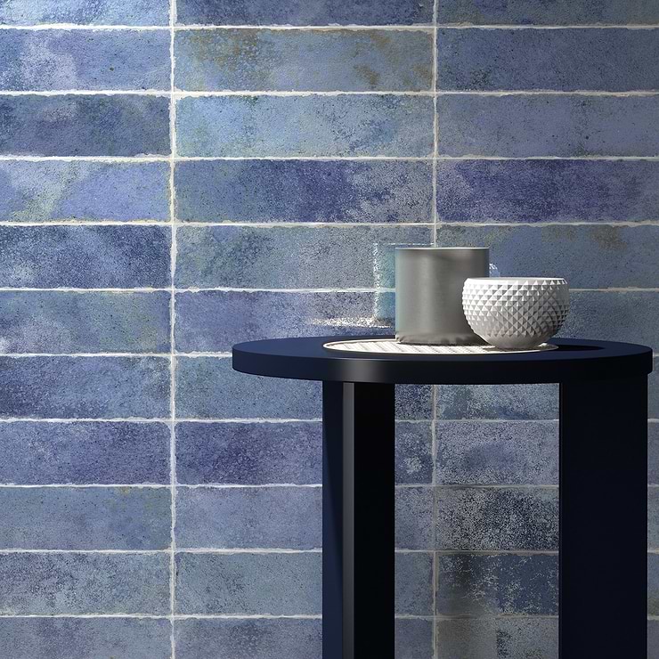 Kalay Blue 3x12 Glossy Ceramic Tile
