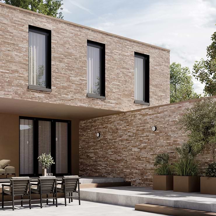 English Brick Sand Terracotta 2x18 Matte Porcelain Tile