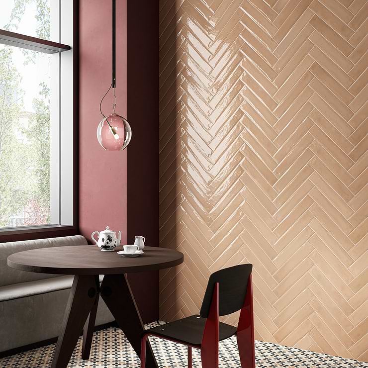 Paint Terracotta Brown 3x16 Glossy Porcelain Subway Tile