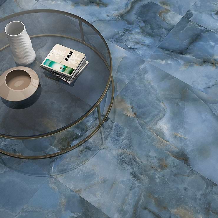 Jewel Onyx Blue 24x48 Polished Porcelain Tile