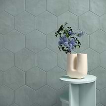 Ava Green Cielo 8" Hexagon Matte Porcelain Tile