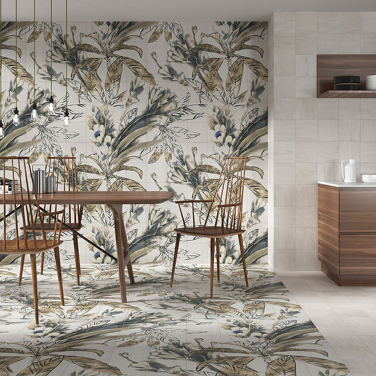Angela Harris Wilder Autumn Leaves Mural 8x8 Matte Porcelain Tile