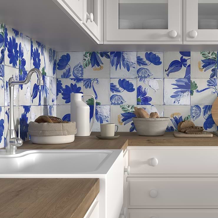 Angela Harris Wilder Portobella Decor 8x8 Mural Matte Porcelain Tile