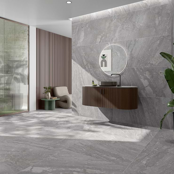 Santo Pearl Gray 24x48 Matte Porcelain Tile