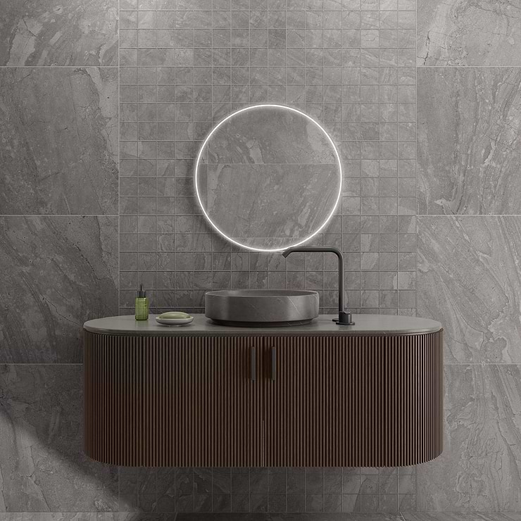 Santo Pearl Gray 2x2 Matte Porcelain Mosaic Tile