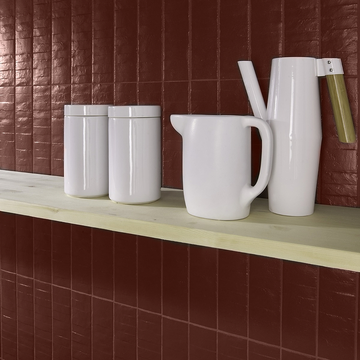 Rework Burgundy Red 3x12 Matte Porcelain Tile