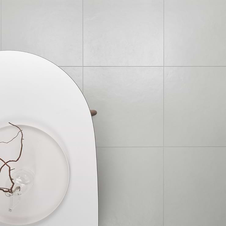 Rethink Plaster White 24x24 Matte Porcelain Tile