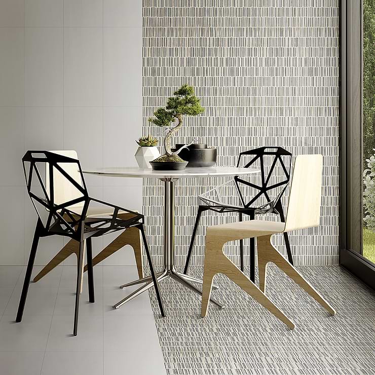 Setana White 12x24 Artisan Decor Porcelain Tile