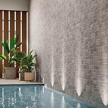 Rugged Tumbled Bluestone Select 6x24 Matte Porcelain Ledger Stone Veneer