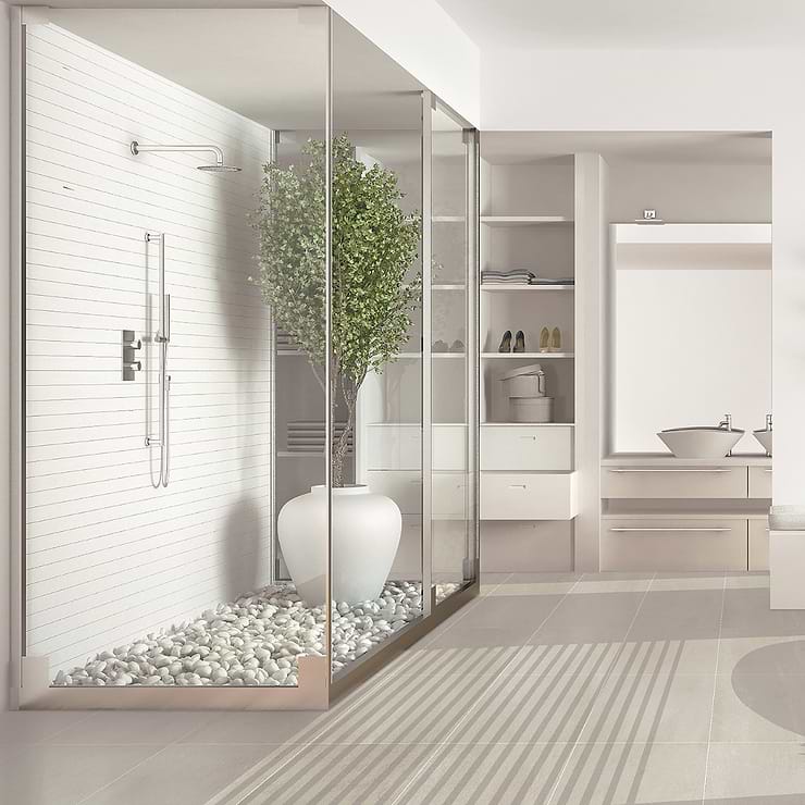 Karo White 18x36 Matte Porcelain Tile