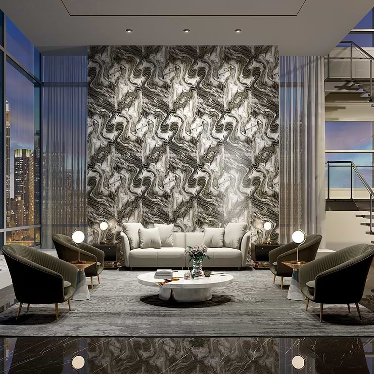 Australis By Paula Purroy White Deco 24x48 Artisan Decor Polished Porcelain Tile