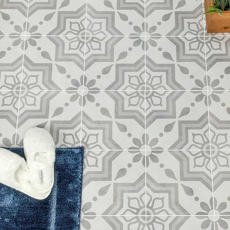 Cascais Silver Sky 9x9 Matte Porcelain Tile