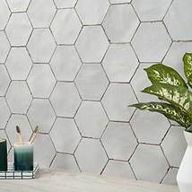 Sasha Hex Rassa Gray 6" Matte Porcelain Hexagon Tile