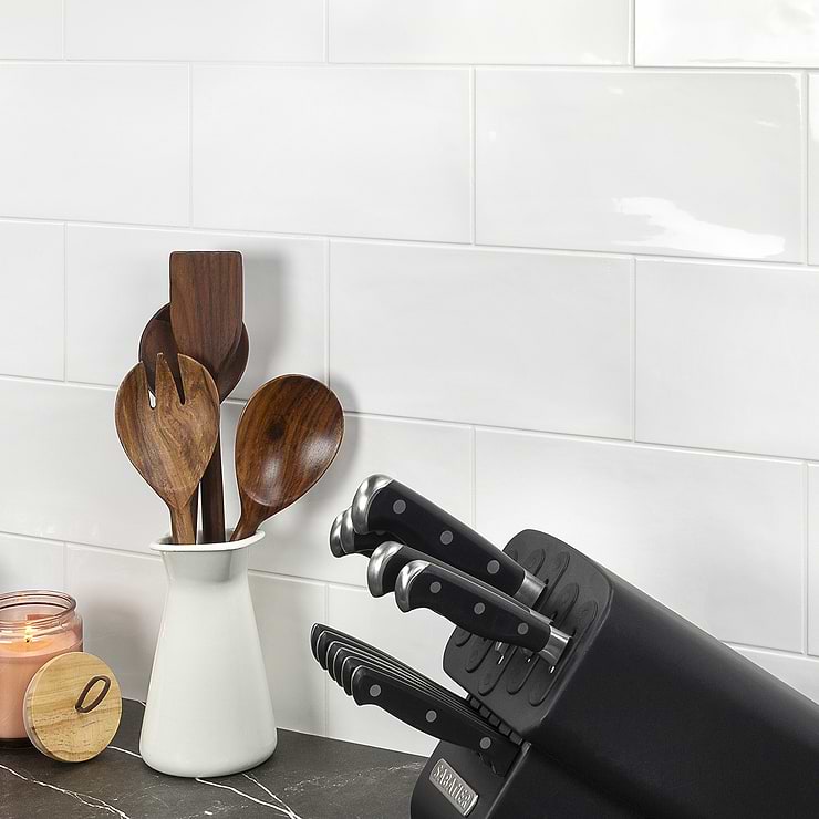 Aruba White 5x10 Ceramic Wall Tile