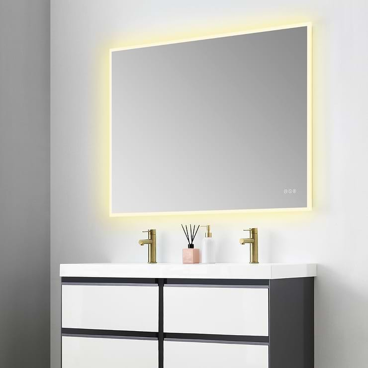 Rige 48x36" Rectangle LED Mirror